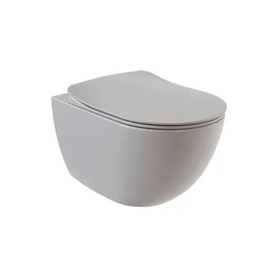 CREAVIT FREE УНИТАЗ ПОДВЕСНОЙ БЕЗОБОДКОВЫЙ ХОЛОДНЫЙ СЕРЫЙ МАТОВЫЙ