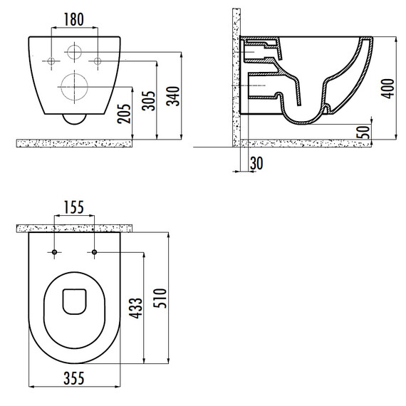 CREAVIT FREE УНИТАЗ ПОДВЕСНОЙ БЕЗОБОДКОВЫЙ С БИДЕ ЗЕЛЕНЫЙ НИЛ МАТОВЫЙ