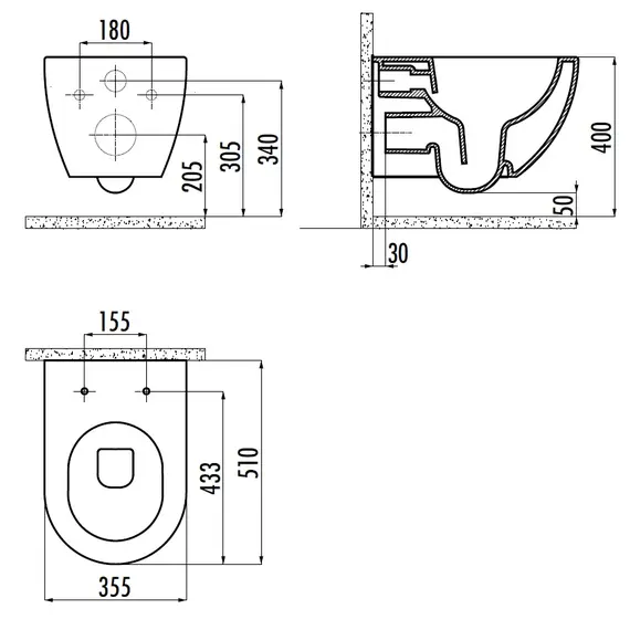 CREAVIT FREE УНИТАЗ CAPPUCINO ПОДВЕСНОЙ БЕЗОБОДКОВЫЙ