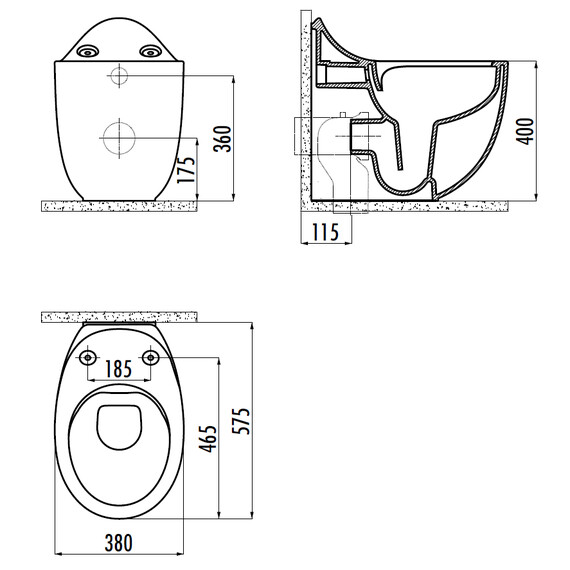CREAVIT FOGLIA УНИТАЗ НАПОЛЬНЫЙ БЕЗОБОДКОВЫЙ
