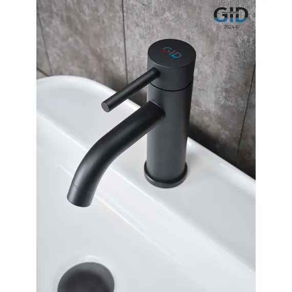 СМЕСИТЕЛЬ ДЛЯ РАКОВИНЫ GID INGA SS096-BM-K SS096BMK ЧЕРНЫЙ МАТОВЫЙ