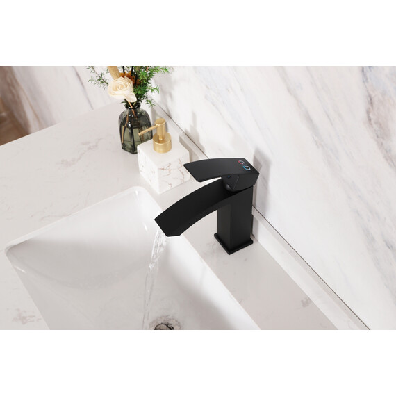 СМЕСИТЕЛЬ ДЛЯ РАКОВИНЫ GID VICTORIA L120-BM-K L120BMK ЧЕРНЫЙ МАТОВЫЙ