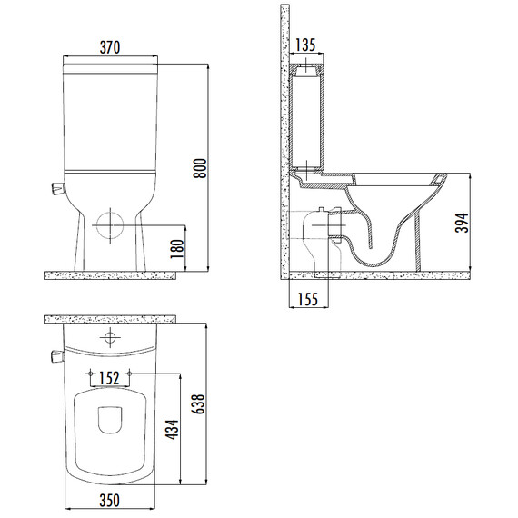 CREAVIT LARA УНИТАЗ С БИДЕ C КРАНОМ