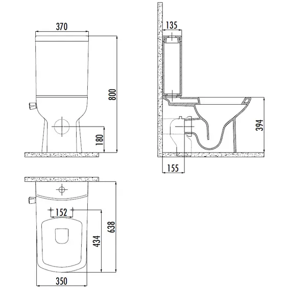 CREAVIT LARA УНИТАЗ С БИДЕ C КРАНОМ