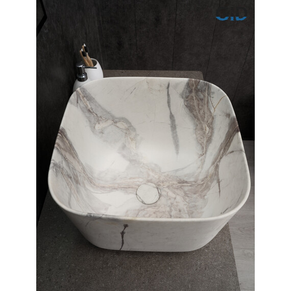 РАКОВИНА GID MNC9301 54480 НАКЛАДНАЯ ПОД КАМЕНЬ МАТОВЫЙ 36X36X25.5