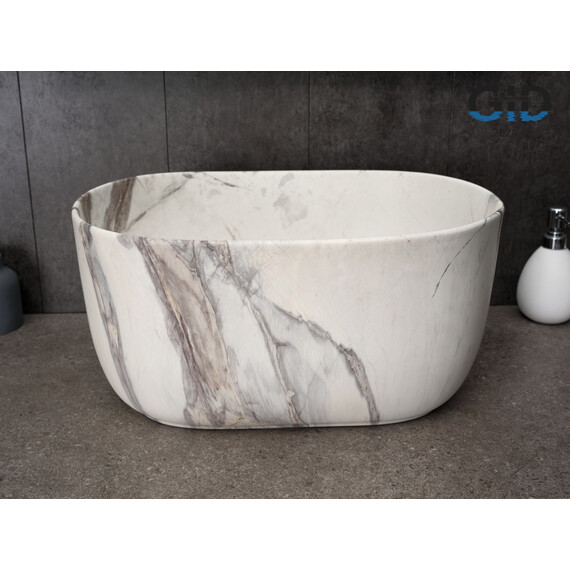 РАКОВИНА GID MNC9302 54481 НАКЛАДНАЯ ПОД КАМЕНЬ МАТОВАЯ 45X32X22