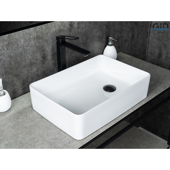 РАКОВИНА GID N1205 51240 НАКЛАДНАЯ БЕЛАЯ 50.5X34.5X12.5