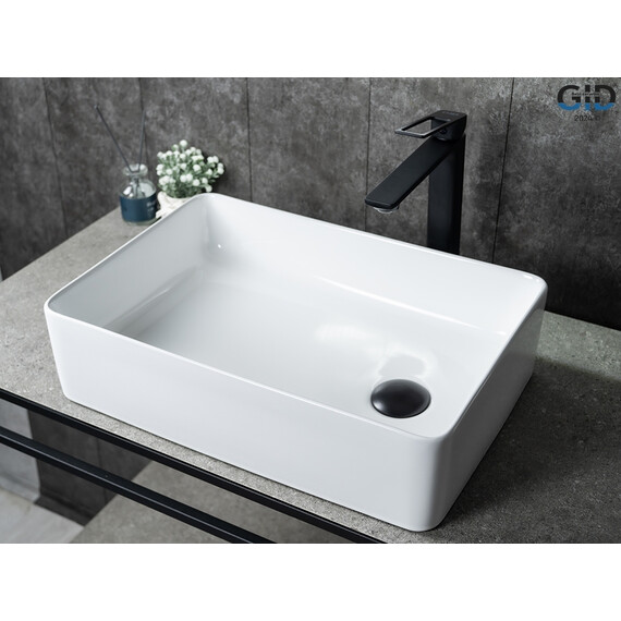 РАКОВИНА GID N1205 51240 НАКЛАДНАЯ БЕЛАЯ 50.5X34.5X12.5