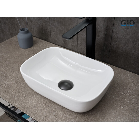 РАКОВИНА GID N1334 51237 НАКЛАДНАЯ БЕЛАЯ 36X25X11.5