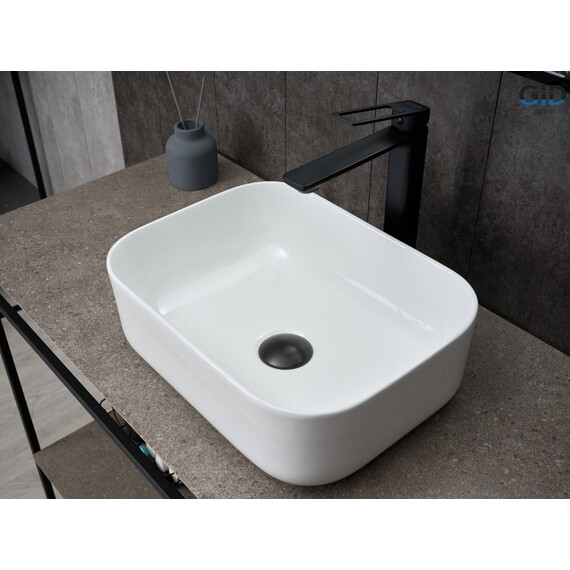 РАКОВИНА GID N1335 51238 НАКЛАДНАЯ БЕЛАЯ 40X30X13