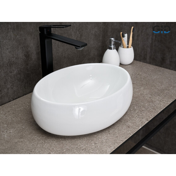 РАКОВИНА GID N9030DS 51235 НАКЛАДНАЯ БЕЛАЯ 40X30X13.5