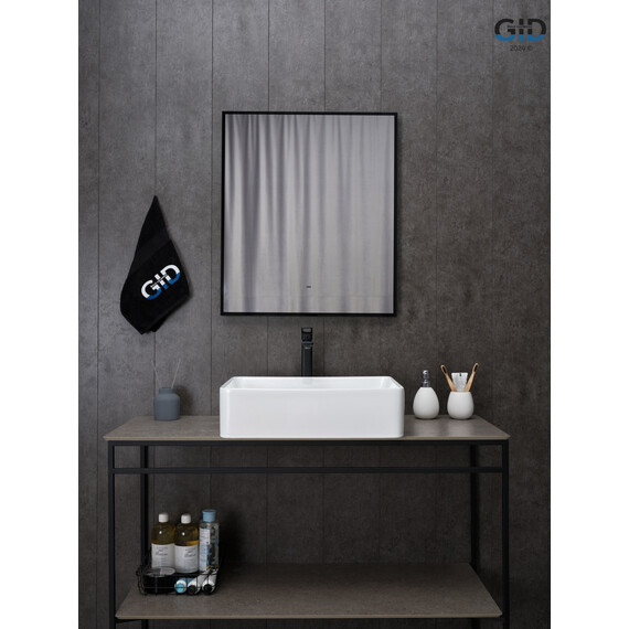 РАКОВИНА GID N9104 51236 НАКЛАДНАЯ БЕЛАЯ 52X41X13.5