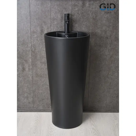 РАКОВИНА GID NB131BM 81120 НАКЛАДНАЯ ЧЕРНАЯ МАТОВАЯ 40X40X84