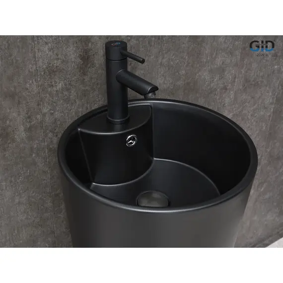 РАКОВИНА GID NB131BM 81120 НАКЛАДНАЯ ЧЕРНАЯ МАТОВАЯ 40X40X84