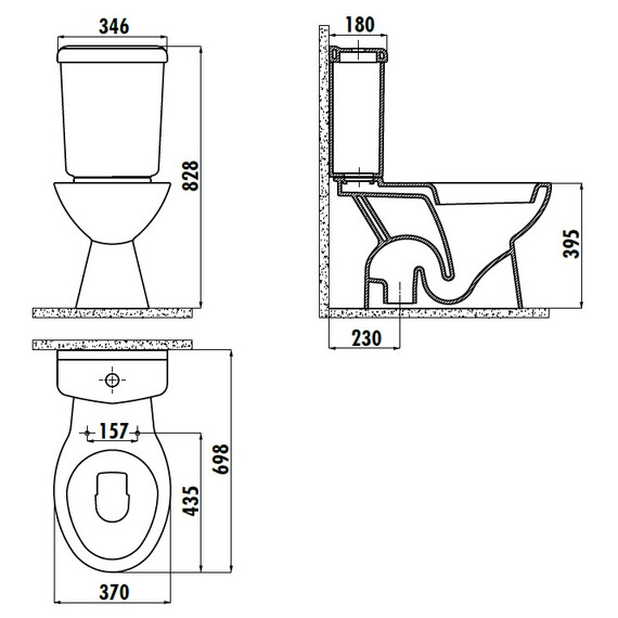 CREAVIT PITTA УНИТАЗ PA310.00100