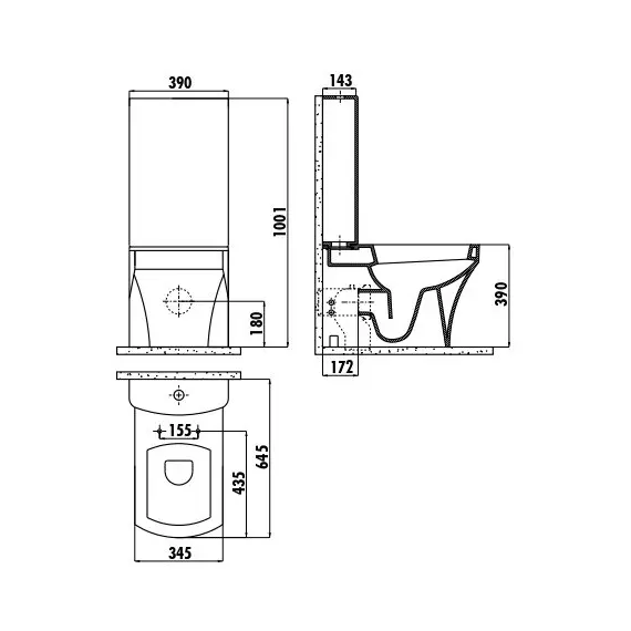 CREAVIT SORTI УНИТАЗ С БИДЕ