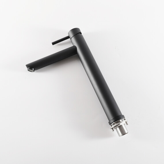 СМЕСИТЕЛЬ ВЫСОКИЙ ДЛЯ РАКОВИНЫ GID BERLIN SS080-BM-D SS080BMD ЧЕРНЫЙ МАТОВЫЙ