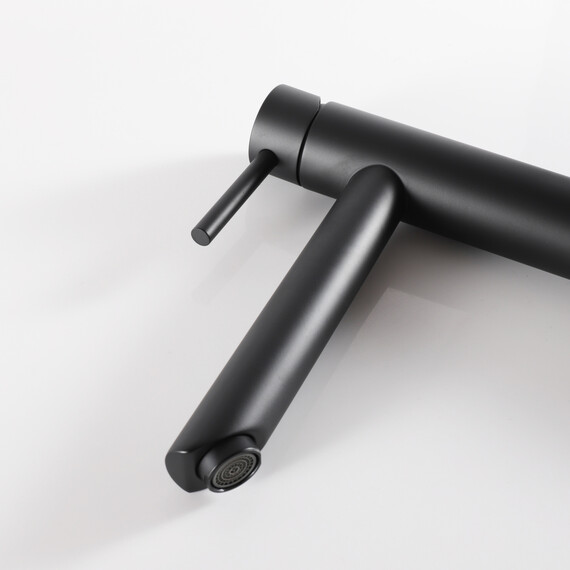 СМЕСИТЕЛЬ ВЫСОКИЙ ДЛЯ РАКОВИНЫ GID BERLIN SS080-BM-D SS080BMD ЧЕРНЫЙ МАТОВЫЙ