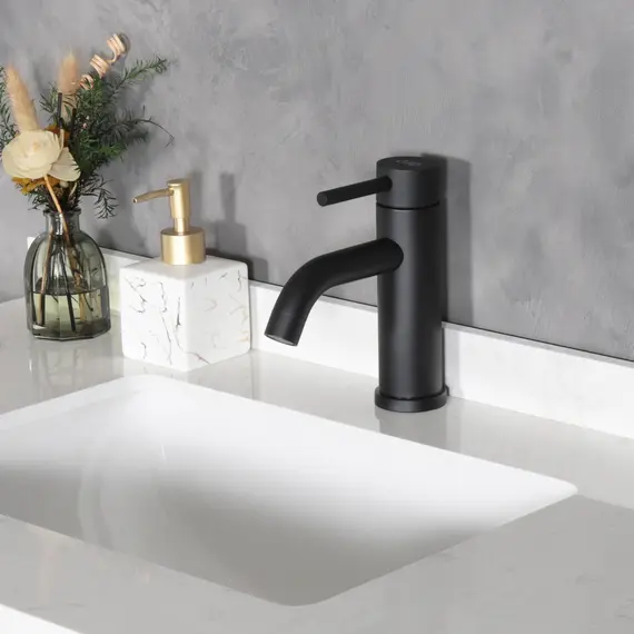 СМЕСИТЕЛЬ ДЛЯ РАКОВИНЫ GID INGA SS096-BM-K SS096BMK ЧЕРНЫЙ МАТОВЫЙ