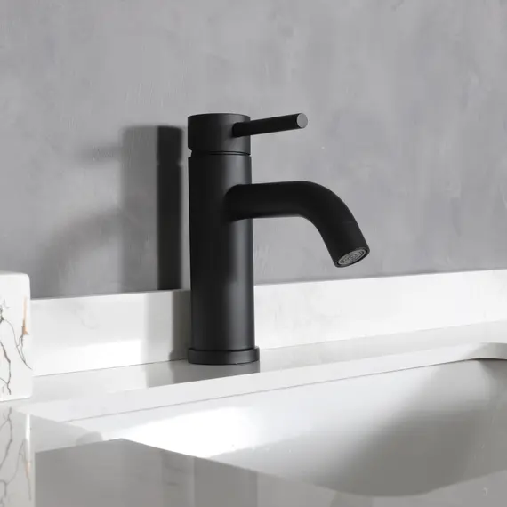 СМЕСИТЕЛЬ ДЛЯ РАКОВИНЫ GID INGA SS096-BM-K SS096BMK ЧЕРНЫЙ МАТОВЫЙ