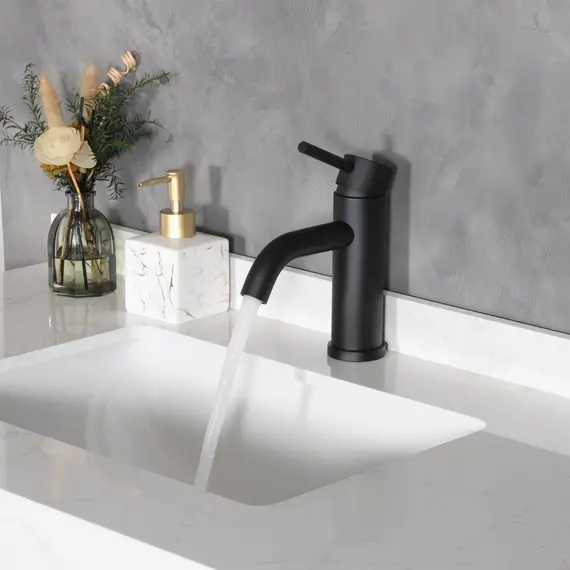 СМЕСИТЕЛЬ ДЛЯ РАКОВИНЫ GID INGA SS096-BM-K SS096BMK ЧЕРНЫЙ МАТОВЫЙ