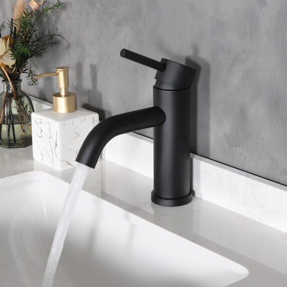 СМЕСИТЕЛЬ ДЛЯ РАКОВИНЫ GID INGA SS096-BM-K SS096BMK ЧЕРНЫЙ МАТОВЫЙ