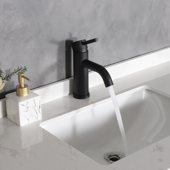 СМЕСИТЕЛЬ ДЛЯ РАКОВИНЫ GID INGA SS096-BM-K SS096BMK ЧЕРНЫЙ МАТОВЫЙ