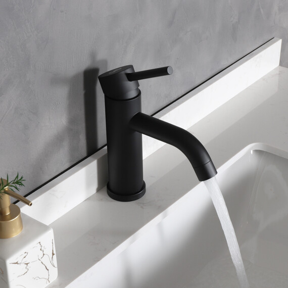 СМЕСИТЕЛЬ ДЛЯ РАКОВИНЫ GID INGA SS096-BM-K SS096BMK ЧЕРНЫЙ МАТОВЫЙ