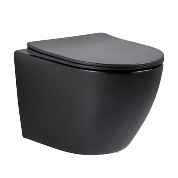 УНИТАЗ ПОДВЕСНОЙ TORNADO GID TR2122TF-BM 62261Y ЧЕРНЫЙ МАТОВЫЙ 49X36X36