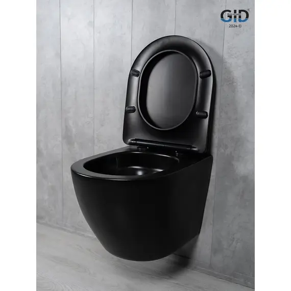 УНИТАЗ ПОДВЕСНОЙ TORNADO GID TR2122TF-BM 62261Y ЧЕРНЫЙ МАТОВЫЙ 49X36X36