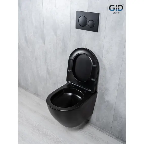 УНИТАЗ ПОДВЕСНОЙ TORNADO GID TR2122TF-BM 62261Y ЧЕРНЫЙ МАТОВЫЙ 49X36X36