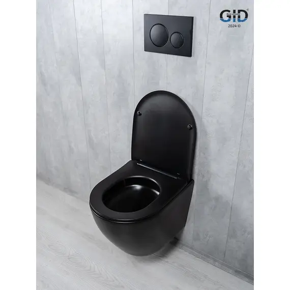 УНИТАЗ ПОДВЕСНОЙ TORNADO GID TR2122TF-BM 62261Y ЧЕРНЫЙ МАТОВЫЙ 49X36X36
