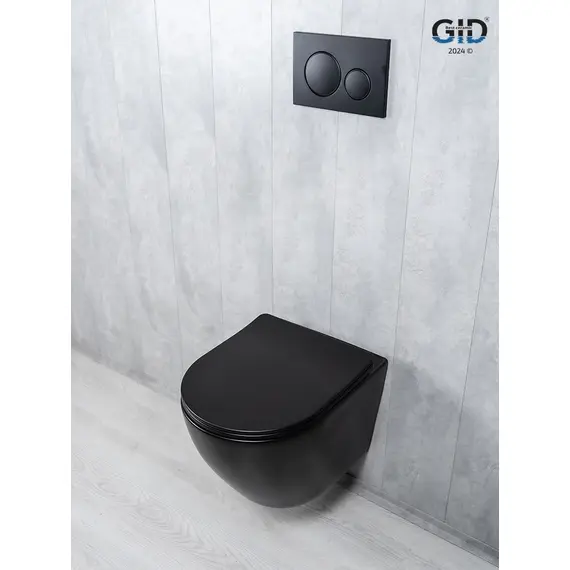 УНИТАЗ ПОДВЕСНОЙ TORNADO GID TR2122TF-BM 62261Y ЧЕРНЫЙ МАТОВЫЙ 49X36X36