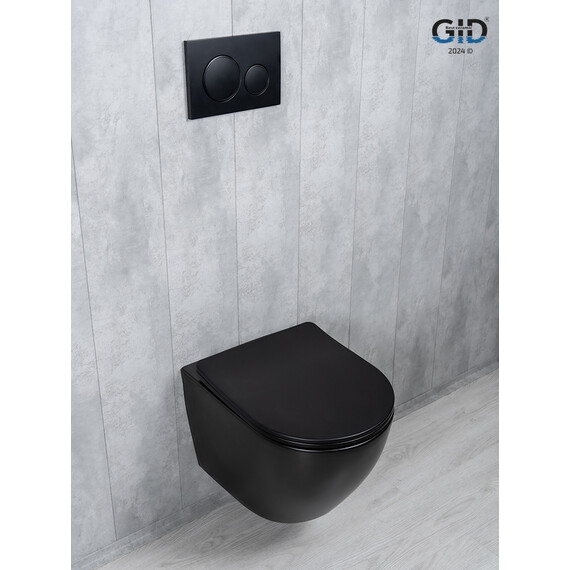 УНИТАЗ ПОДВЕСНОЙ TORNADO GID TR2122TF-BM 62261Y ЧЕРНЫЙ МАТОВЫЙ 49X36X36