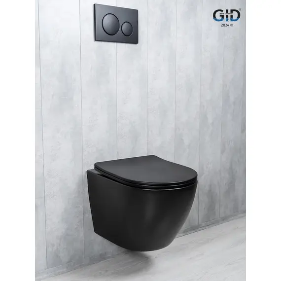 УНИТАЗ ПОДВЕСНОЙ TORNADO GID TR2122TF-BM 62261Y ЧЕРНЫЙ МАТОВЫЙ 49X36X36