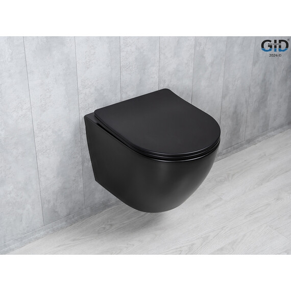 УНИТАЗ ПОДВЕСНОЙ TORNADO GID TR2122TF-BM 62261Y ЧЕРНЫЙ МАТОВЫЙ 49X36X36