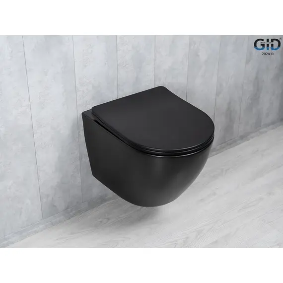 УНИТАЗ ПОДВЕСНОЙ TORNADO GID TR2122TF-BM 62261Y ЧЕРНЫЙ МАТОВЫЙ 49X36X36