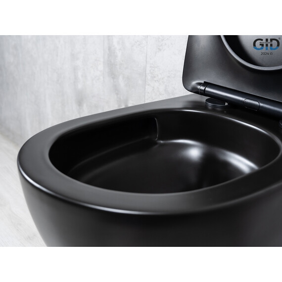 УНИТАЗ ПОДВЕСНОЙ TORNADO GID TR2122TF-BM 62261Y ЧЕРНЫЙ МАТОВЫЙ 49X36X36