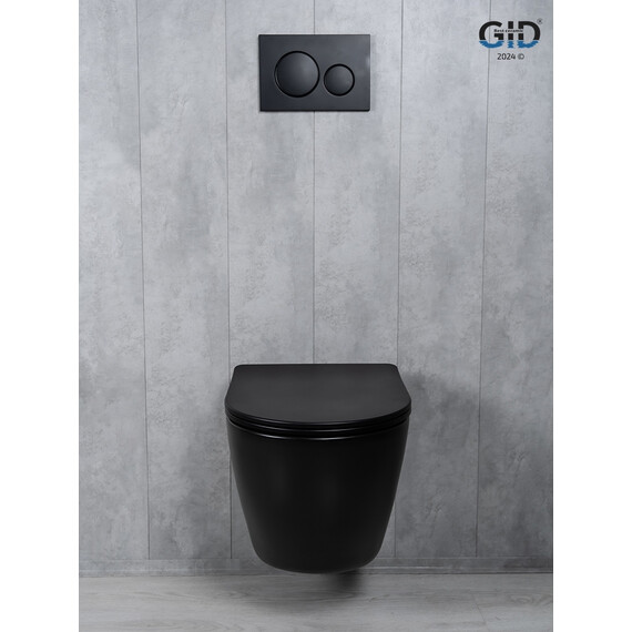 УНИТАЗ ПОДВЕСНОЙ TORNADO GID TR2122TF-BM 62261Y ЧЕРНЫЙ МАТОВЫЙ 49X36X36