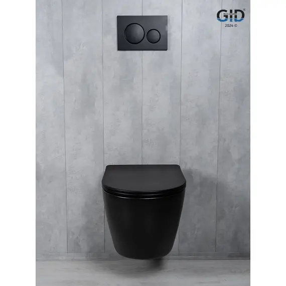 УНИТАЗ ПОДВЕСНОЙ TORNADO GID TR2122TF-BM 62261Y ЧЕРНЫЙ МАТОВЫЙ 49X36X36