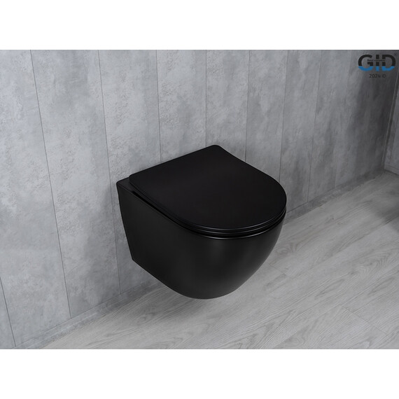 УНИТАЗ ПОДВЕСНОЙ TORNADO GID TR2122TF-BM 62261Y ЧЕРНЫЙ МАТОВЫЙ 49X36X36