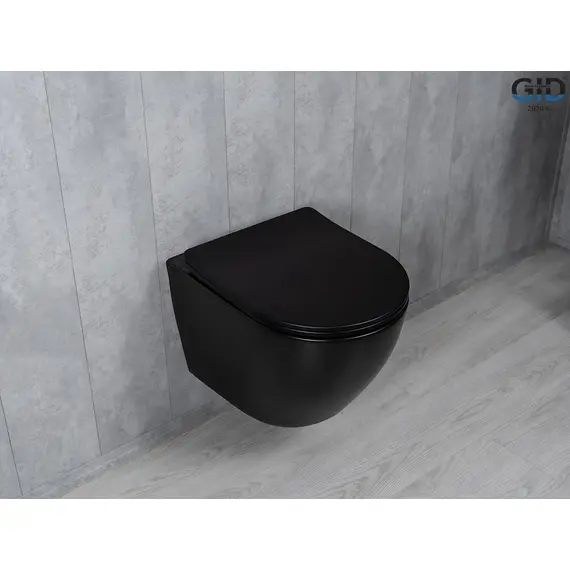 УНИТАЗ ПОДВЕСНОЙ TORNADO GID TR2122TF-BM 62261Y ЧЕРНЫЙ МАТОВЫЙ 49X36X36