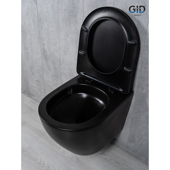 УНИТАЗ ПОДВЕСНОЙ TORNADO GID TR2122TF-BM 62261Y ЧЕРНЫЙ МАТОВЫЙ 49X36X36