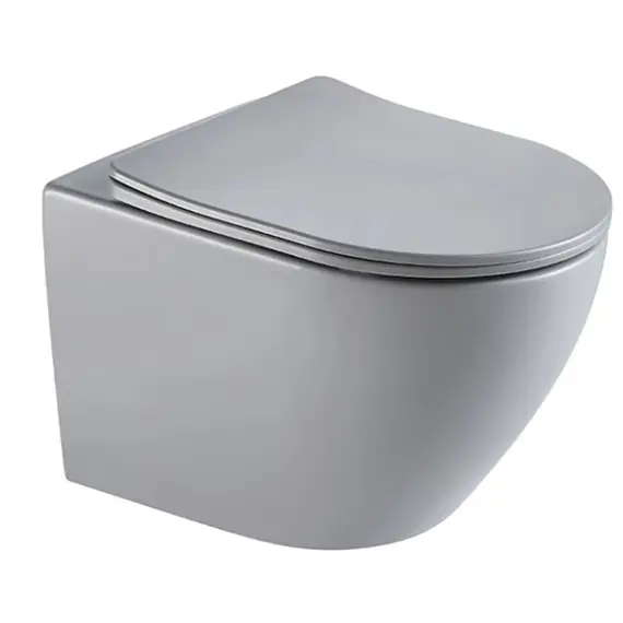 УНИТАЗ ПОДВЕСНОЙ TORNADO GID TR2122TF-LGM 62259Y СЕРЫЙ МАТОВЫЙ 49X36X36