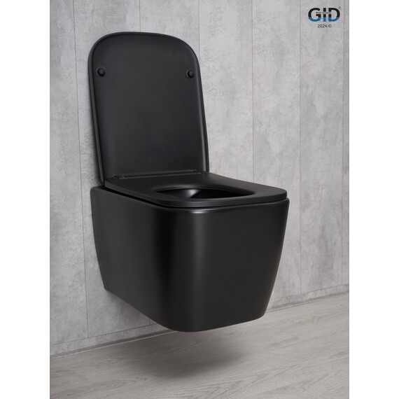 УНИТАЗ ПОДВЕСНОЙ GID TR2140BM 62255Y ЧЕРНЫЙ МАТОВЫЙ 51X35X37.5