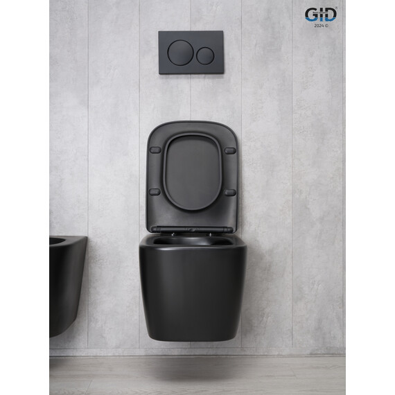 УНИТАЗ ПОДВЕСНОЙ GID TR2140BM 62255Y ЧЕРНЫЙ МАТОВЫЙ 51X35X37.5