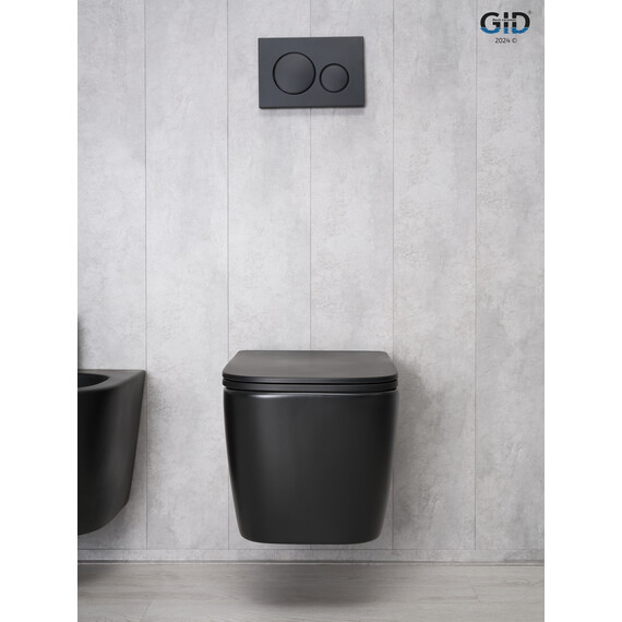 УНИТАЗ ПОДВЕСНОЙ GID TR2140BM 62255Y ЧЕРНЫЙ МАТОВЫЙ 51X35X37.5
