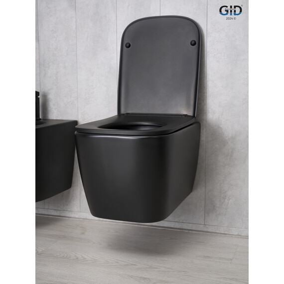 УНИТАЗ ПОДВЕСНОЙ GID TR2140BM 62255Y ЧЕРНЫЙ МАТОВЫЙ 51X35X37.5