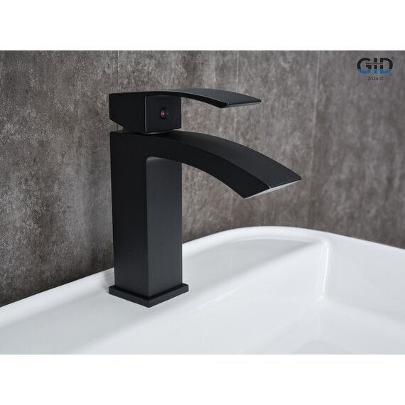 СМЕСИТЕЛЬ ДЛЯ РАКОВИНЫ GID VICTORIA L120-BM-K L120BMK ЧЕРНЫЙ МАТОВЫЙ