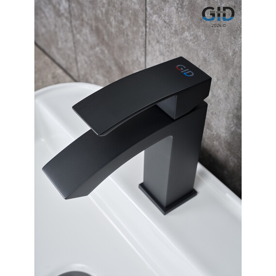 СМЕСИТЕЛЬ ДЛЯ РАКОВИНЫ GID VICTORIA L120-BM-K L120BMK ЧЕРНЫЙ МАТОВЫЙ